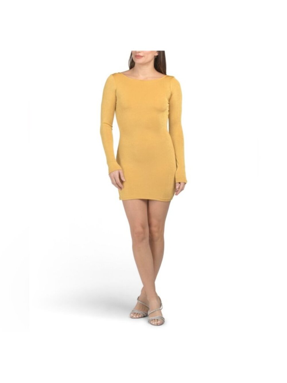 FREE PEOPLE Yellow Call Me Later Long Sleeve Dress Size Large NEW NWT